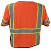 Ironwear Polyester Mesh Safety Vest Class 3 w/ Zipper & Radio Clips (Orange/Large) 1296-OZ-RD-LG